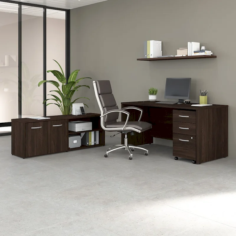 Studio C 60W Desk with Return and Cabinet by Bush Business Furniture