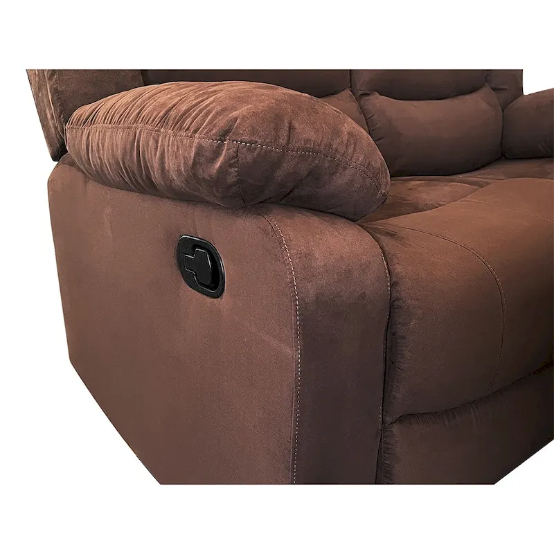 93 Width Polyester/Suede 5-Piece Manual Reclining Sectional Sofa