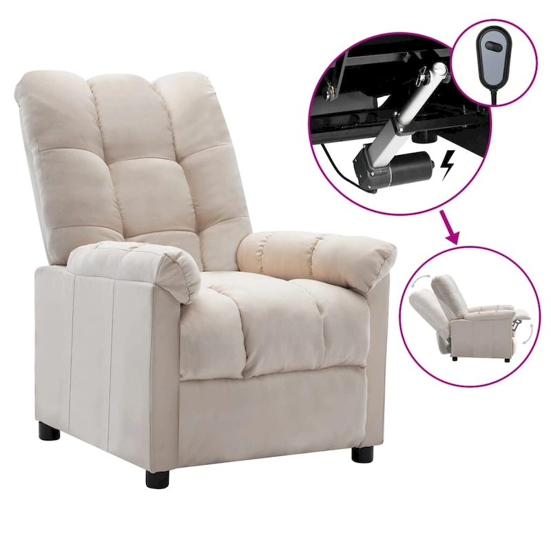 vidaXL Recliner Chair Leisure Cozy Recliner for Home Theater Cinema Fabric - 29.1 x 38.9 x 40.1