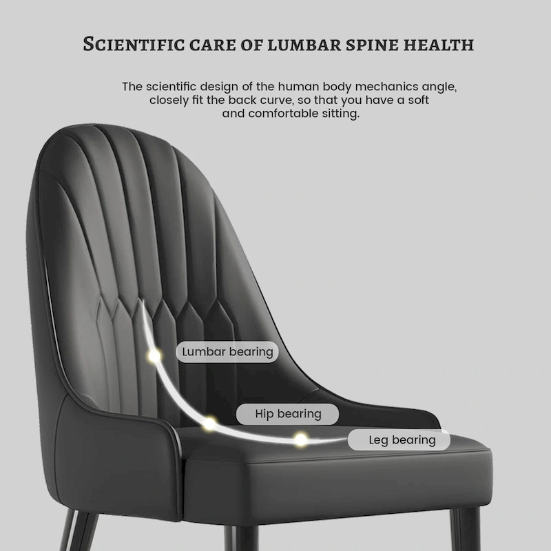 Dining Chair Modern Accent Chairs Faux Leather Side Chairs (Set of 4)