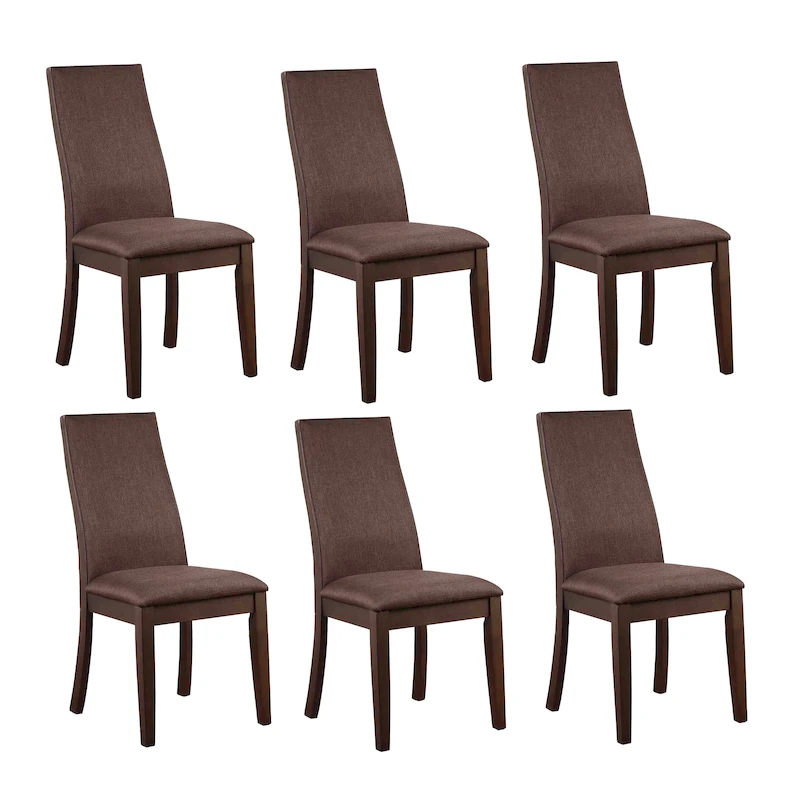 Charleston Upholstered Solid Back Dining Chairs (Set of 6)