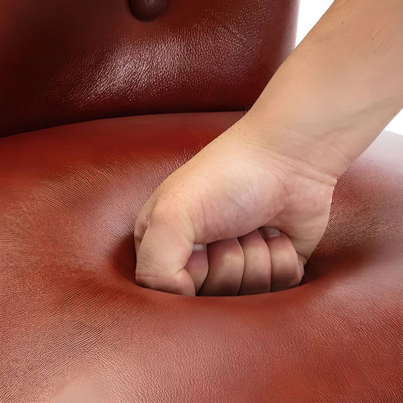 Solid Wood Genuine Leather Swivel Bar Stool