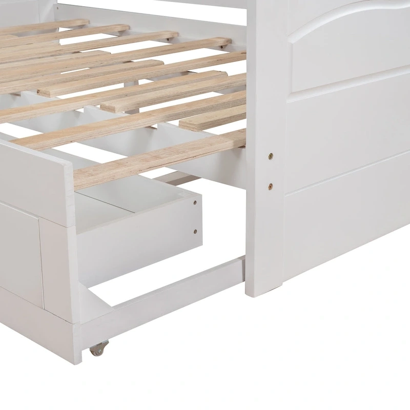 Wooden Daybed with Trundle Bed