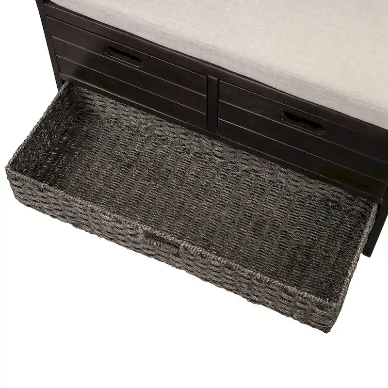 Fully Assembled Shoe Bench with Removable Cushion