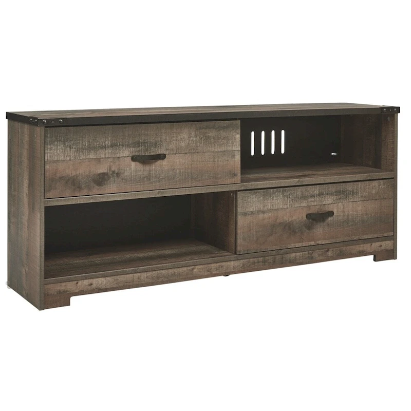 Trinell Casual Large TV Stand, Brown