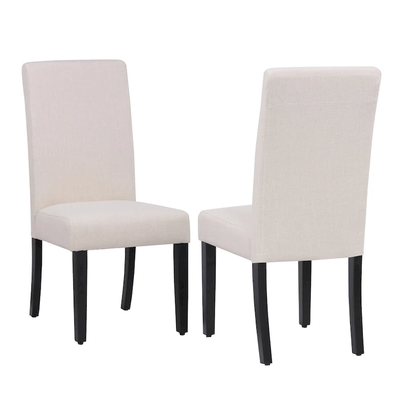 Grandview Upholstered Linen Fabric Dining Chair (Set of 2)