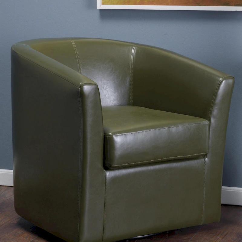 Daymian Swivel Club Chair by Christopher Knight Home - 29.00  D x 30.20  W x 30.50  H