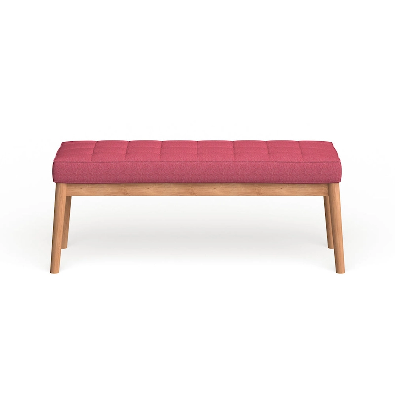Saxon Mid-century Tufted Fabric Ottoman Bench by Christopher Knight Home - 43.00 L x 15.75 W x 17.00 H