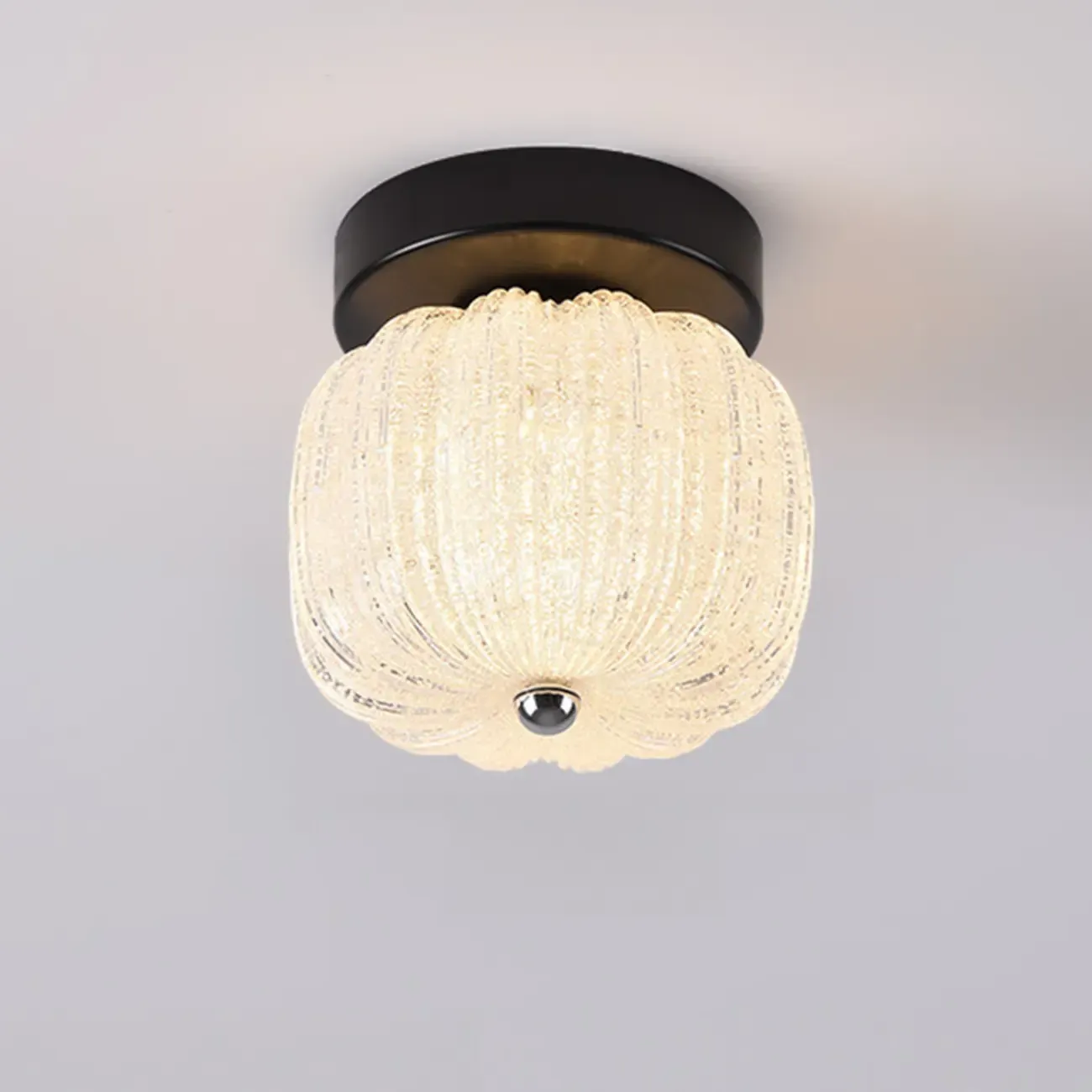 Mini Drum Shape Hallway Semi Flush Mount Ceiling Light