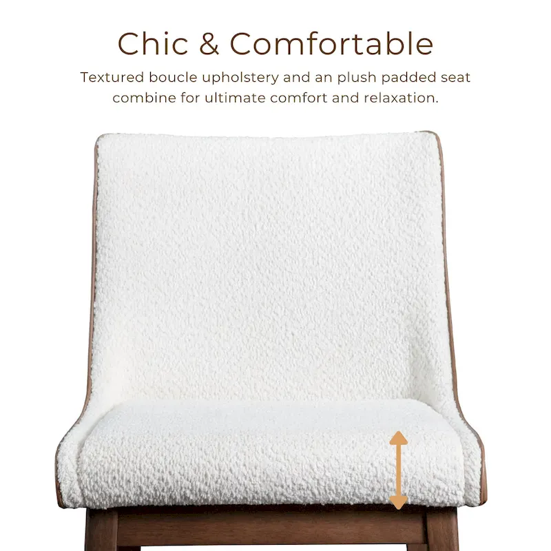 Beau III Mid-century 2-Pack Wingback Dining Chair Set