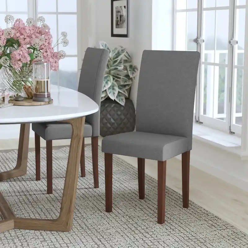 Tufted Parsons Chair with Side Panel Detail