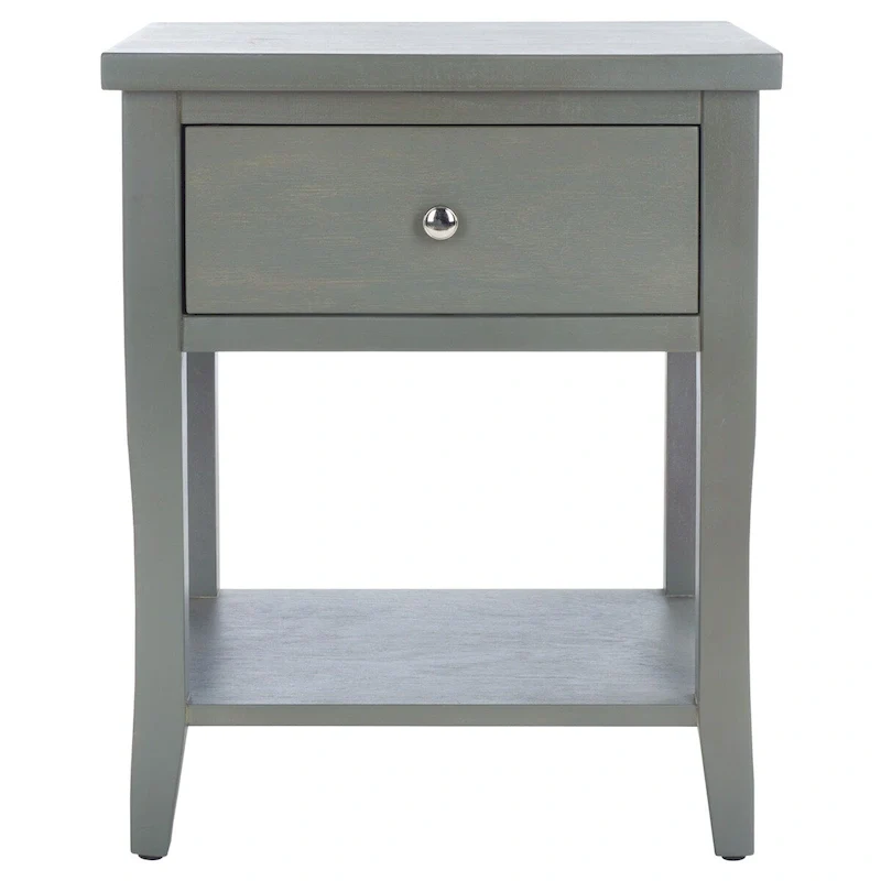 Nightstand with Storage Drawer, Elm Wood, Fully Assembled, 18"W x 15"D x 22.2"H, 3 Colors
