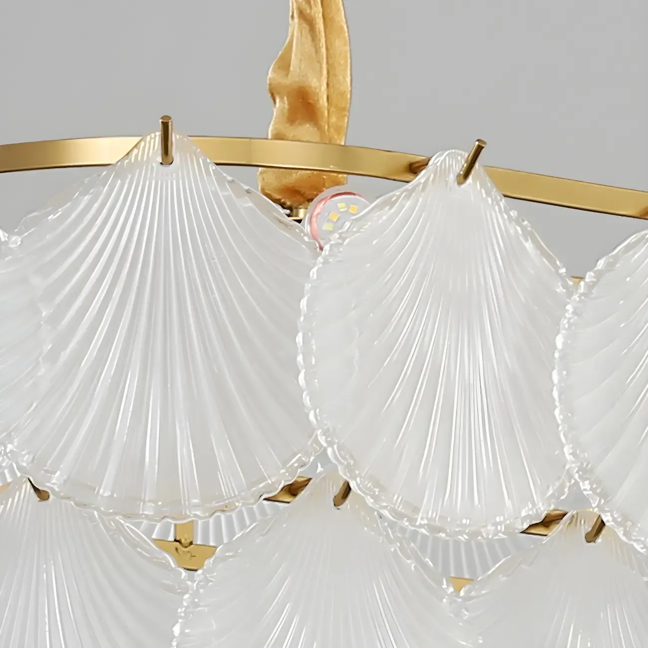 Modern Gold Glass Island Chandelier with 8 Lights