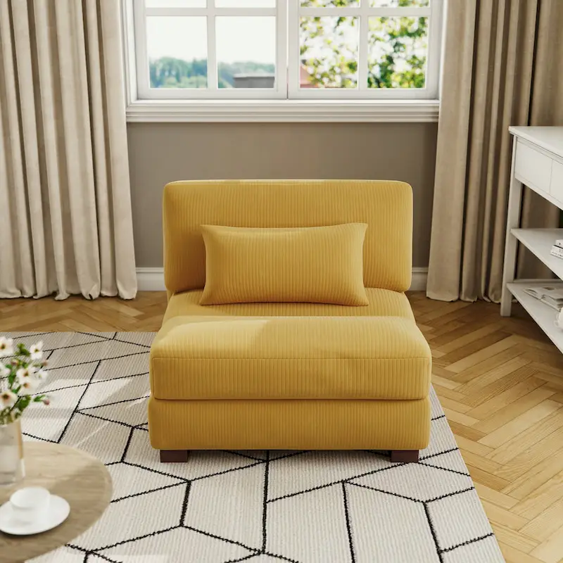 Modern Upholstered Armless Chair Accent Chair