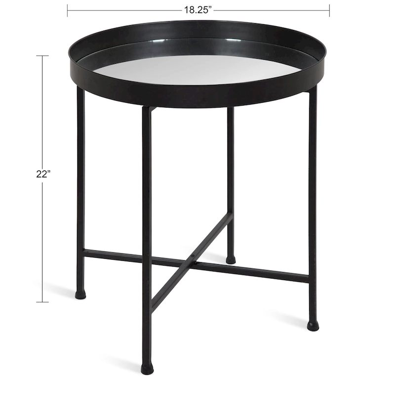 Kate and Laurel Celia Round Metal Side Table - 18.25x18.25x22