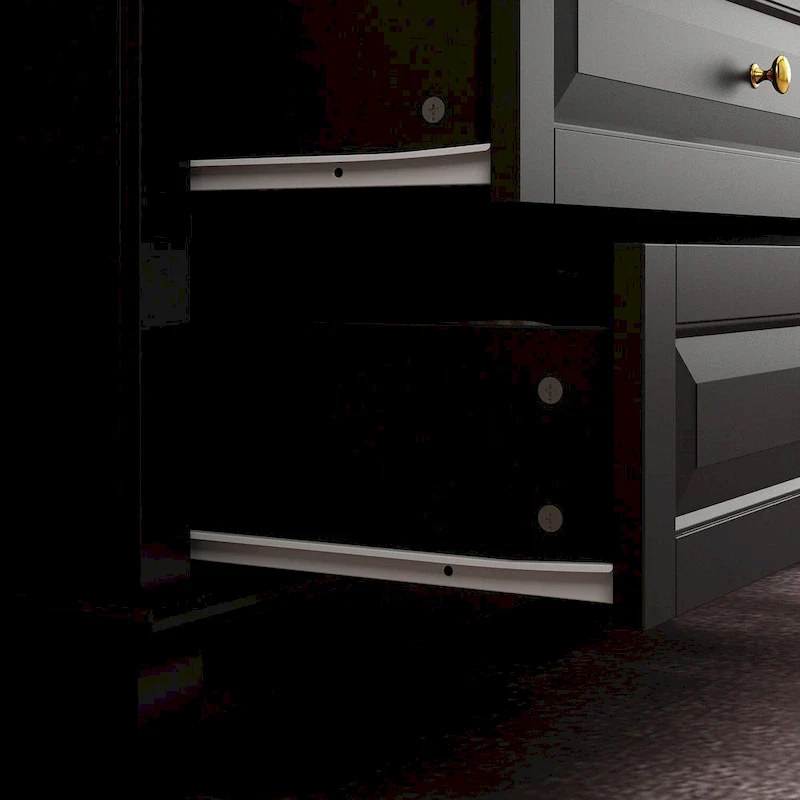 9-Drawer Dresser with Solid Wood Legs Chest Of Drawers Lacquer Console