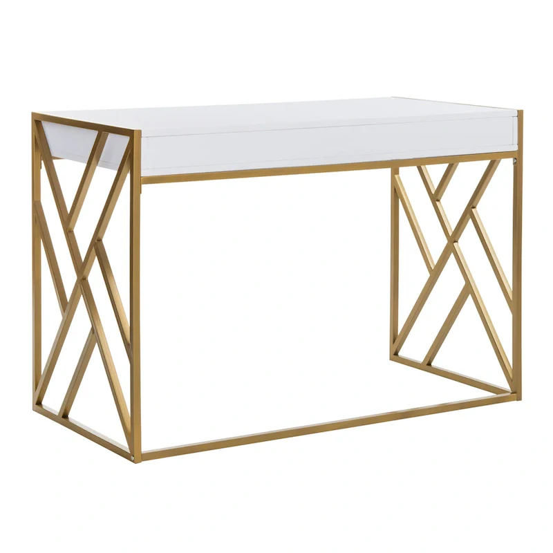 SAFAVIEH Manila Modern Dual-Tone 1-Drawer Desk