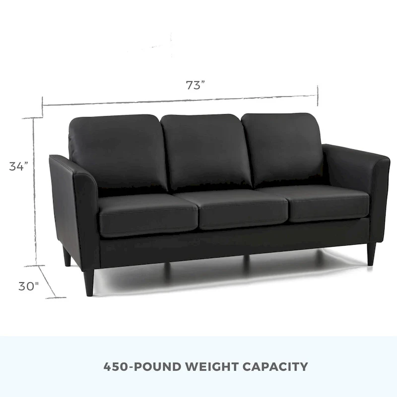 Brookside Clara 73  Upholstered Curved Arm Sofa