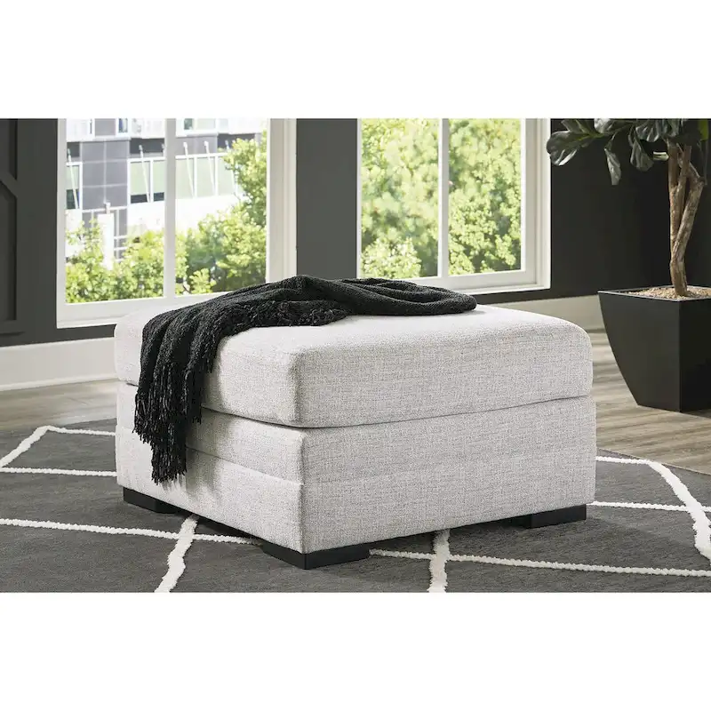 Koralynn Off White Oversized Accent Ottoman