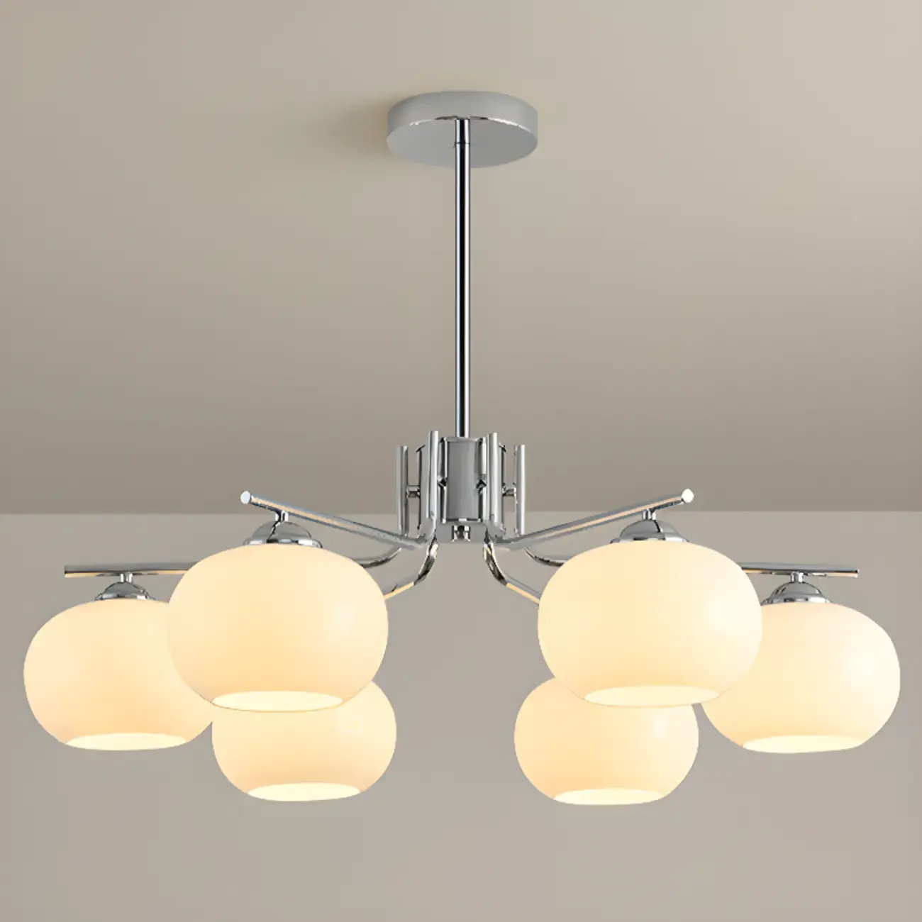 Modern Glass Globe Chandelier Adjustable Hanging Length