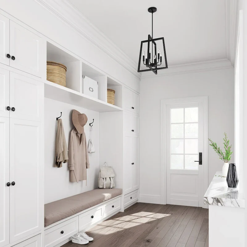 Millennium Lighting 4 Light Pendant in Matte Black