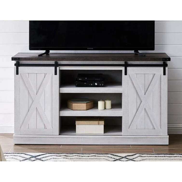Wood Media Console TV Stand Entertainment Center