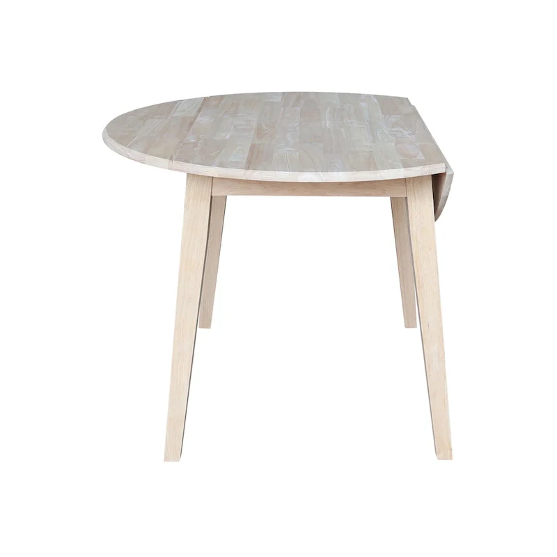 42 in. Solid Wood Round Dual Drop Leaf Table