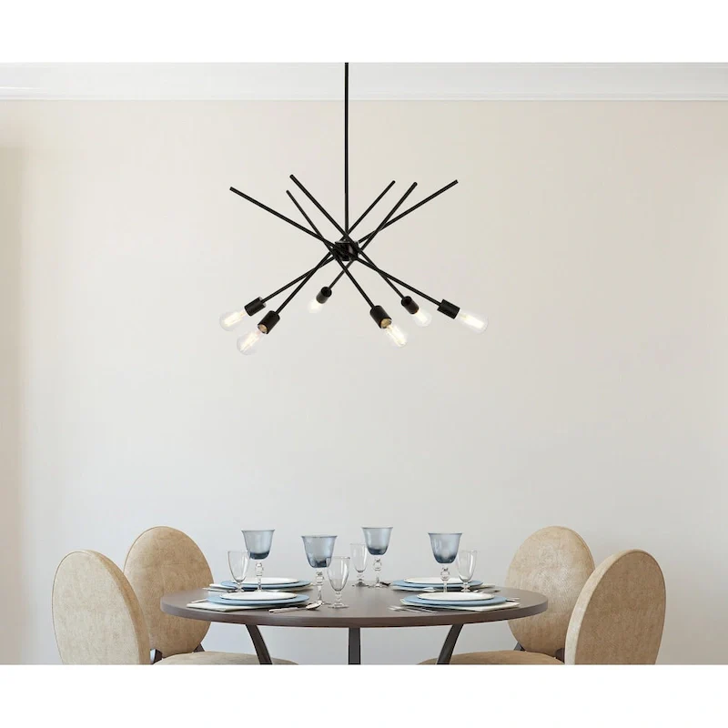 Axel 6 Light Pendant in black - 32 Inch
