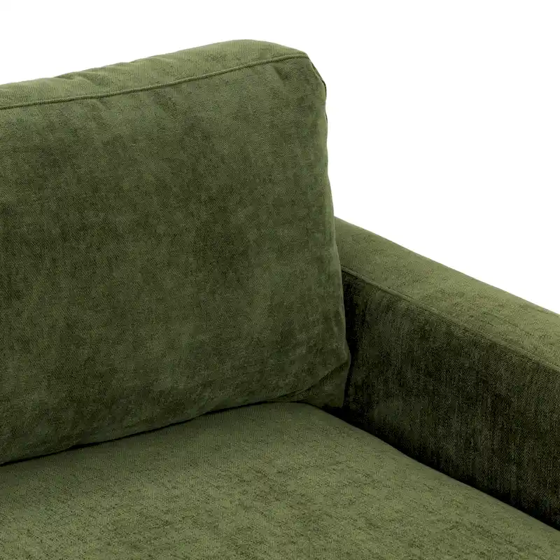 Poly & Bark Zyon 90 Sofa in Distressed Green Velvet