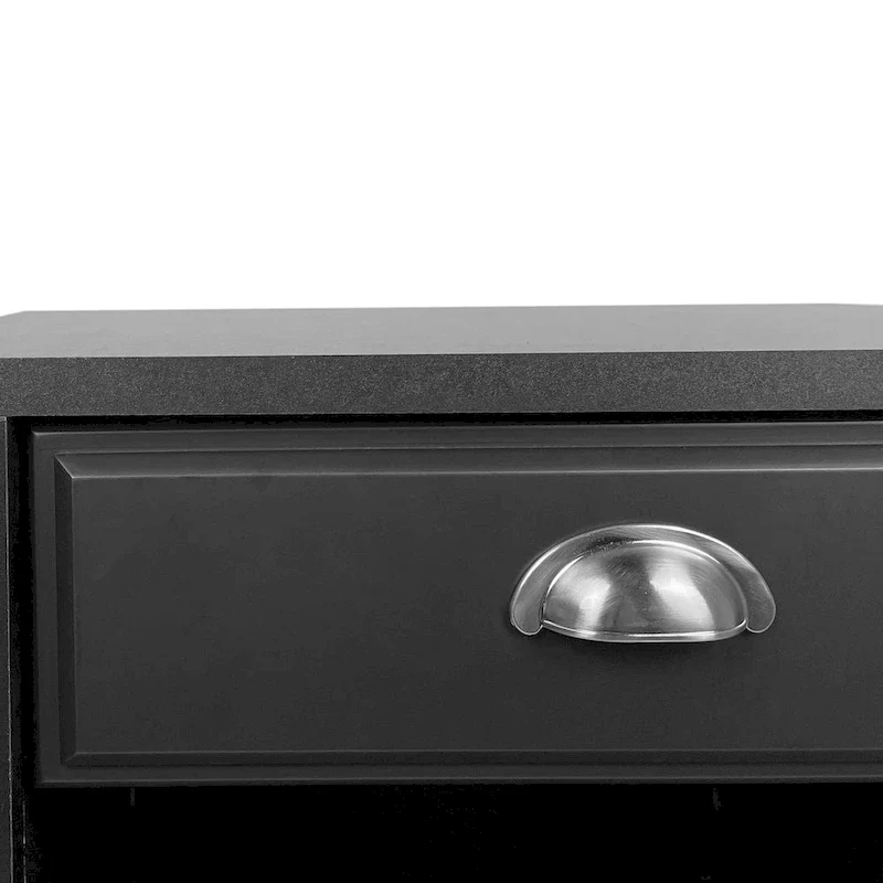 Faux Wood Nightstand with Drawer (Set of 2) by