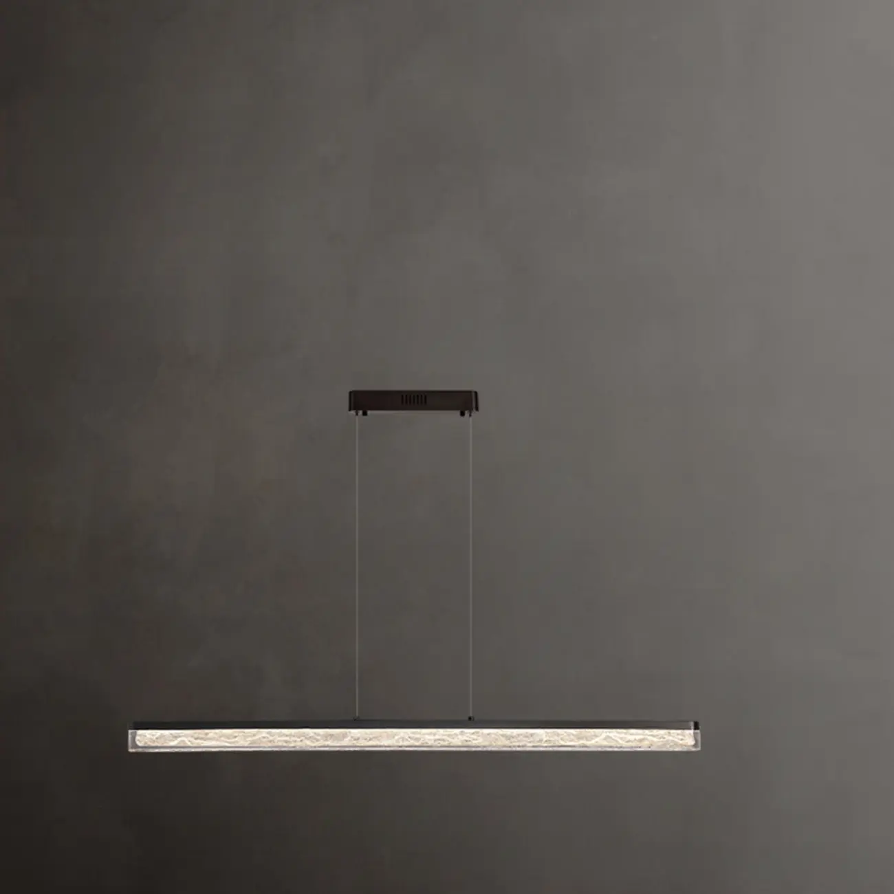 Modern Black Resin Rectangle Pendant for Kitchen Island