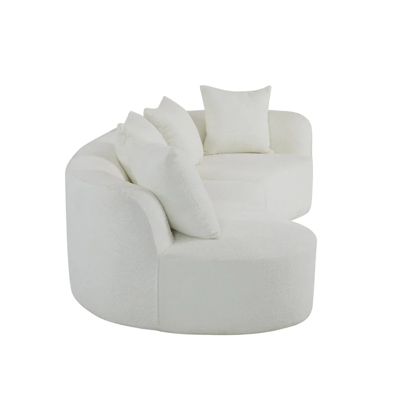 Christopher Knight Home - Linda Fabric Curved Sectional Sofa