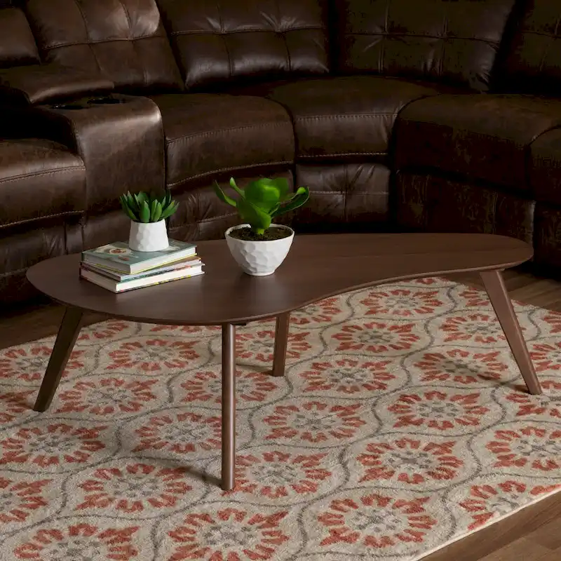 Carson Carrington Battrask Walnut Finished Coffee Table