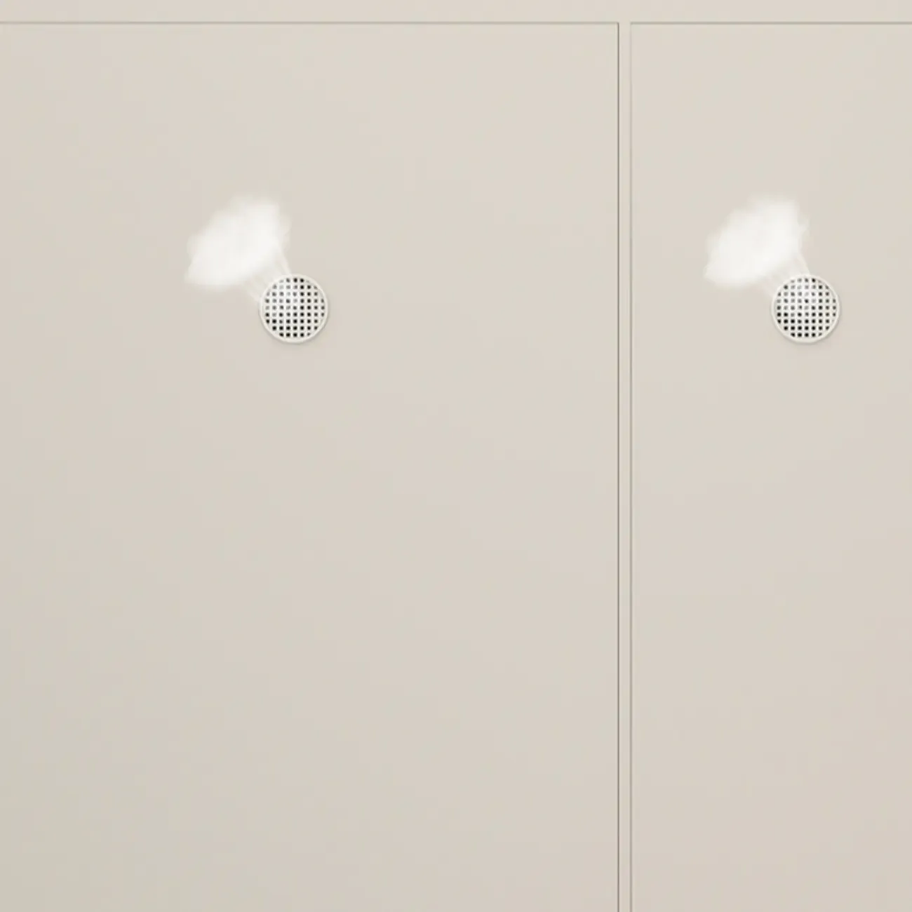 Modern White Wood Entryway Drop-Front Shoe Cabinet