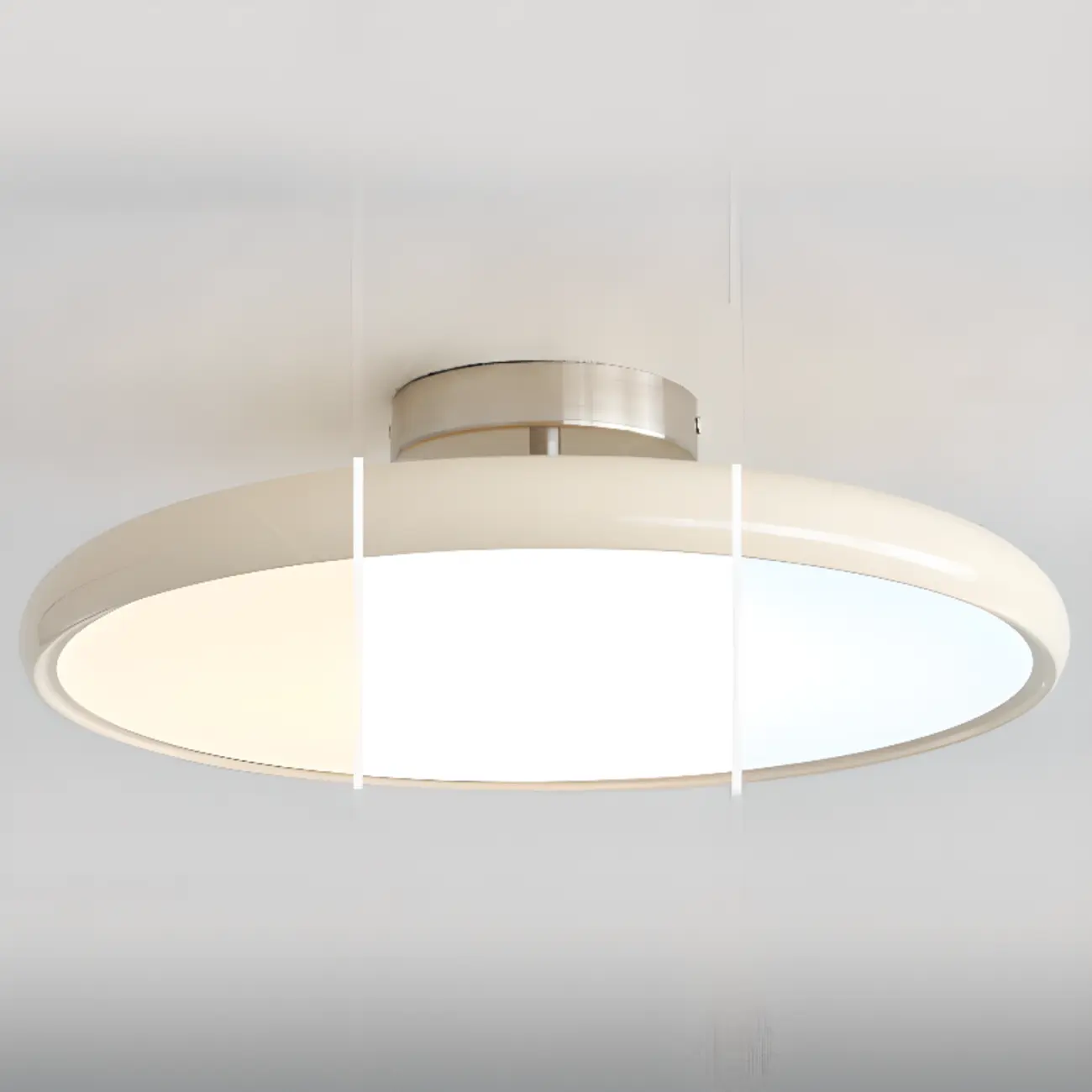 Modern Dimmable Circular LED Semi-Flush Ceiling Light
