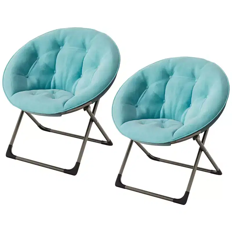 Faux Fur Saucer Chair, Folding Style, 1-Person