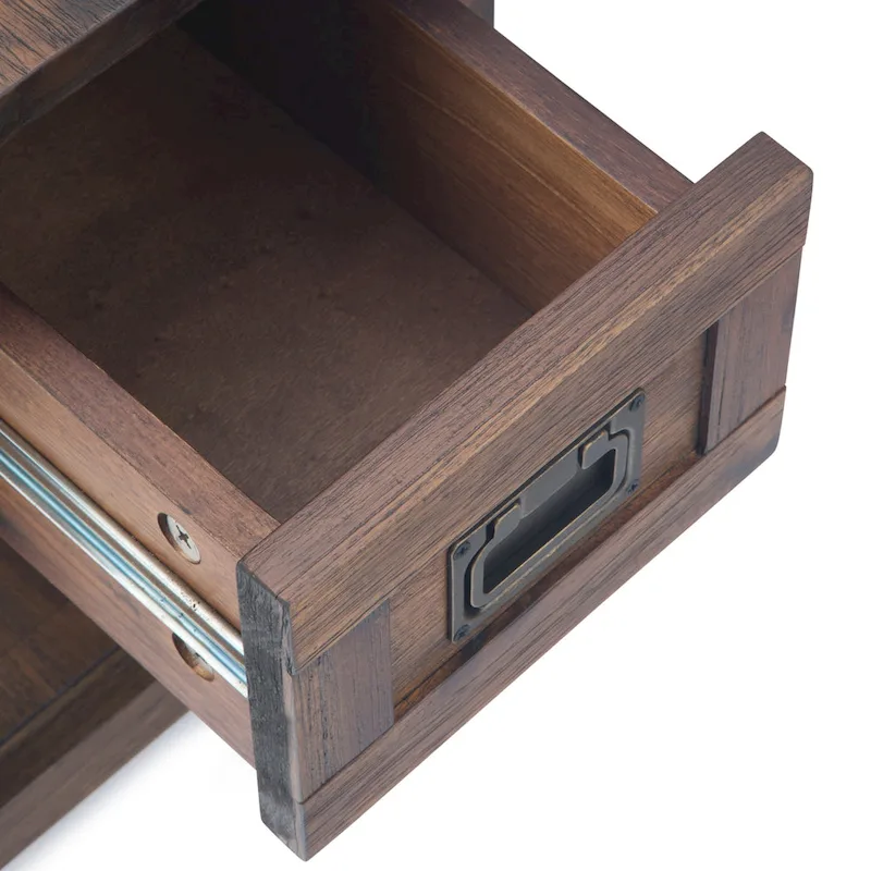 WYNDENHALL Garret SOLID ACACIA WOOD 14 inch Wide Rectangle Rustic Narrow Side Table - 14 W x 24 D x 20 H