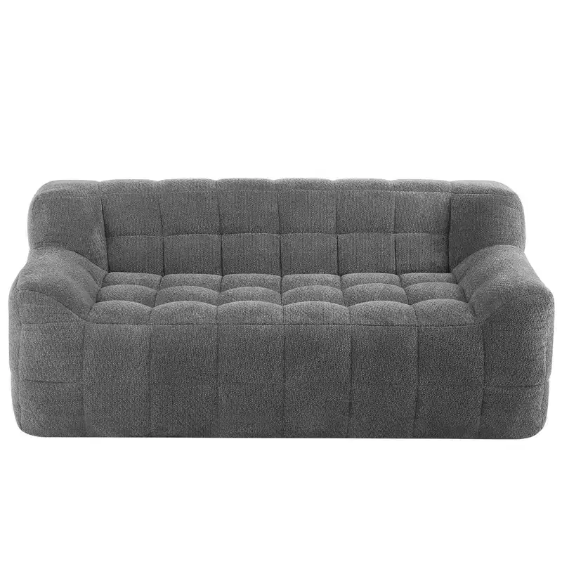 GDFStudio Tobey Modern 64.5 Square-Tufted Velvet Compression Foam Loveseat
