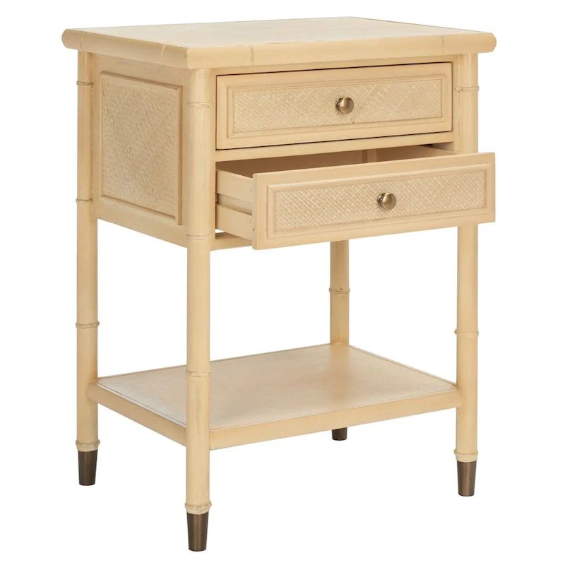 SAFAVIEH Dessa 2-Drawer 1-Shelf Accent Table. - 21 W x 18 D x 27 H - 21Wx18Dx27H