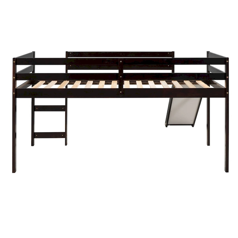 Loft Bed with Slide, Multifunctional Design, Twin