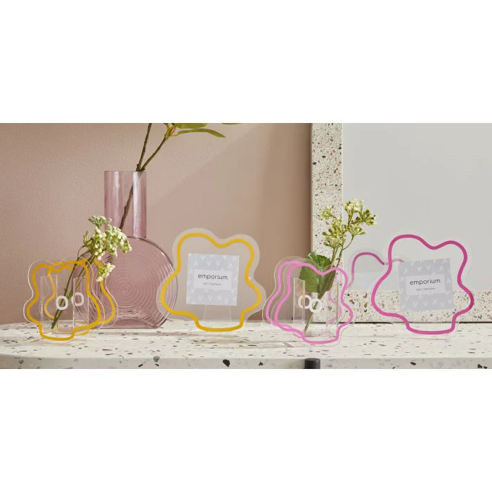 Emporium Florie Frame Pink/Clear 16x1.5x16cm