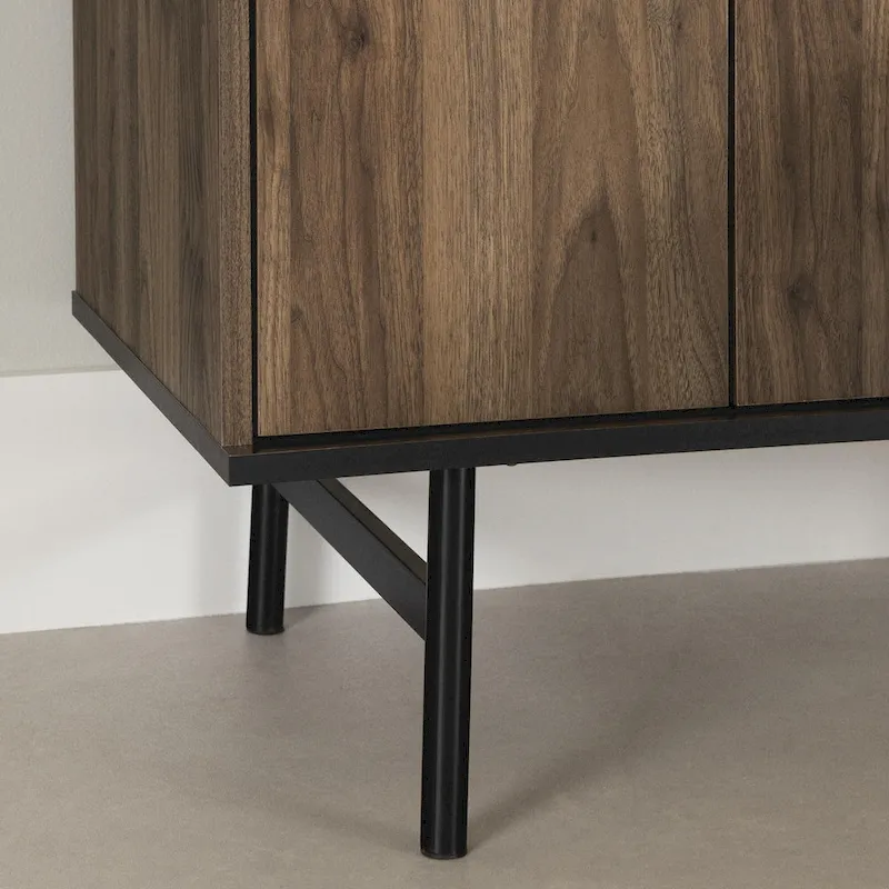 2-Door Office Credenza with File Drawer and Adjustable Shelves – Modern Style