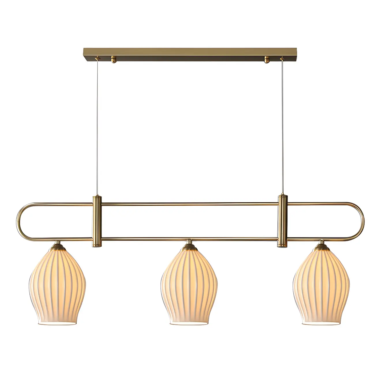 Simple Modern Ceramic Multi-Light Island Pendant Light