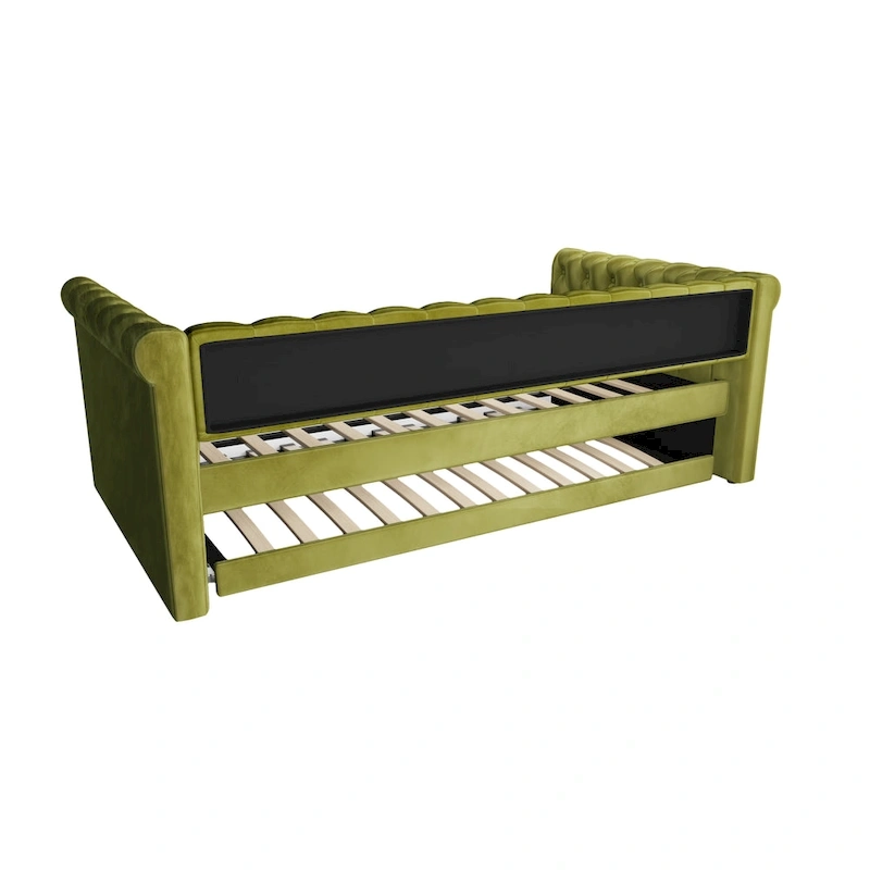 Christopher Knight Home - Augusta Velvet Upholstered Tufted Daybed with Trundle Design