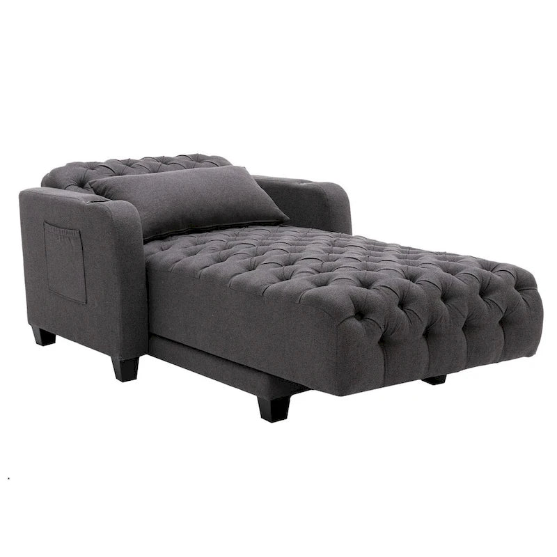 Clihome Tufted Reclining Chaise Lounge