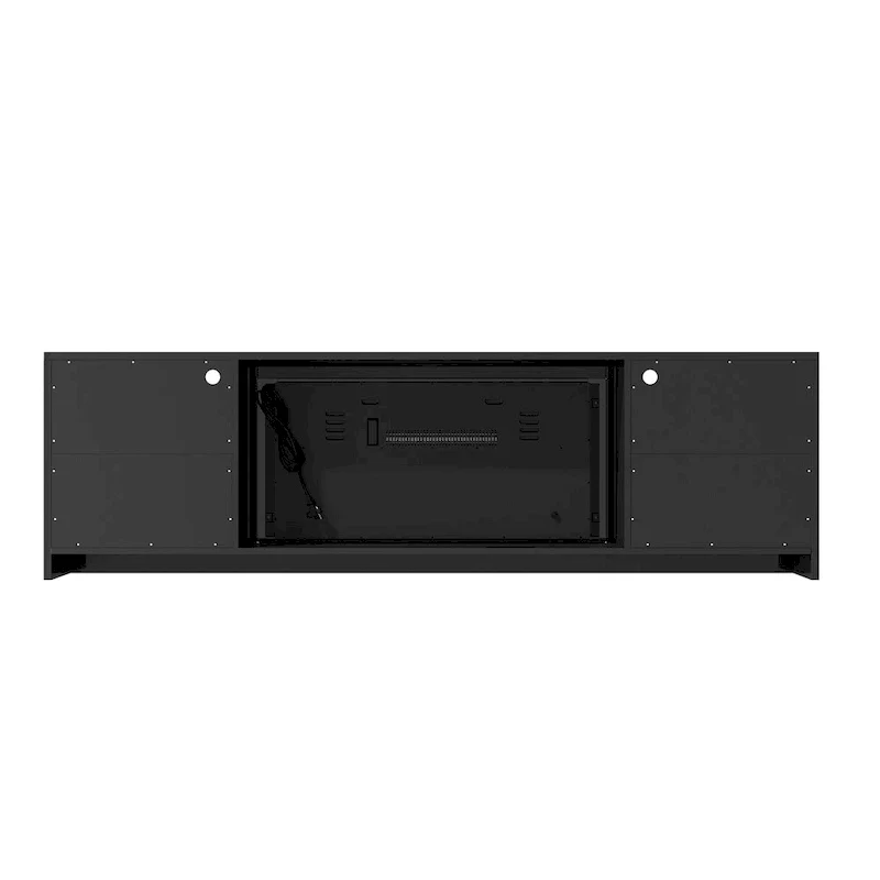 Clihome 36 Electric Fireplace High Gloss 70 TV Stand