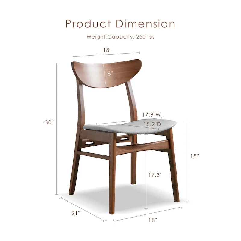 Furniture of America Beck Mid-century 7-Piece Wood Dining Table Set