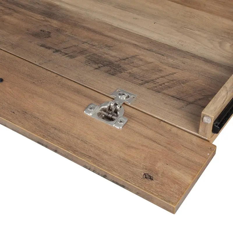 Saint Birch Farmhouse Pedestal Desk in Rustic Oak