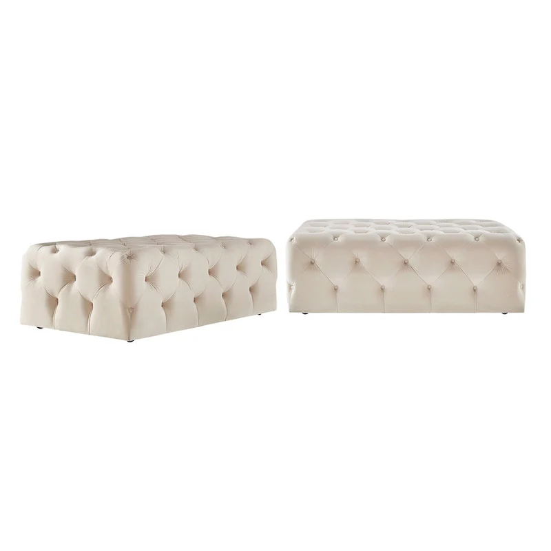Gdansk Rectangular Tufted Ottoman with Casters