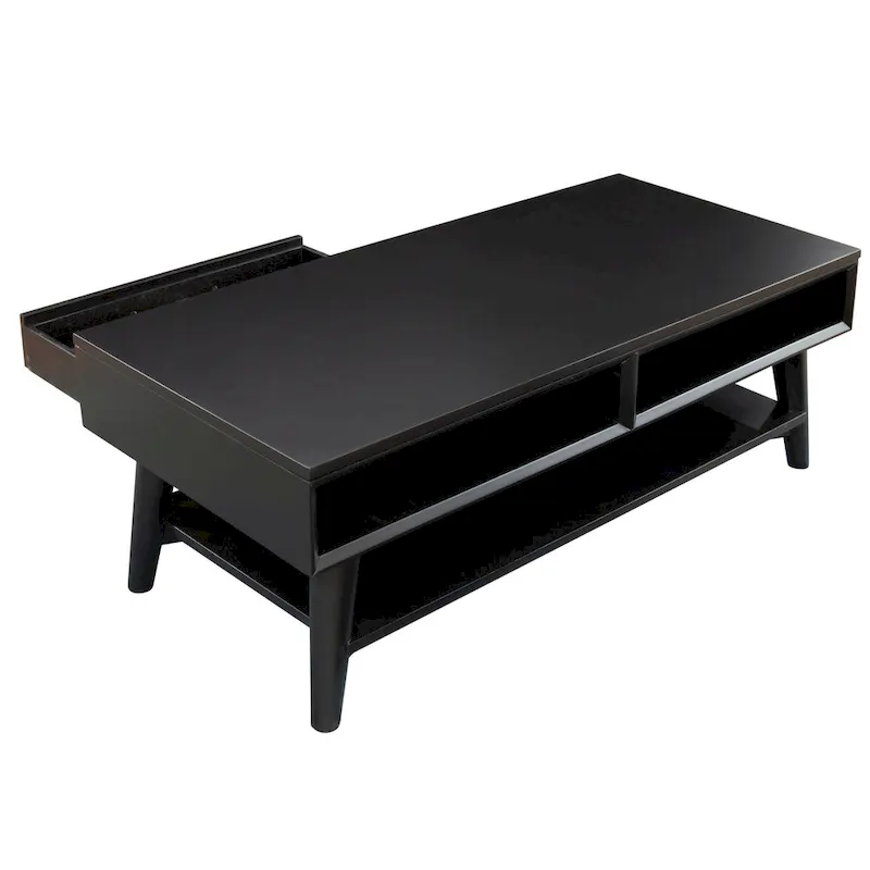 Alpine Furniture Flynn Mid Century Modern 1 Drawer Coffee Table